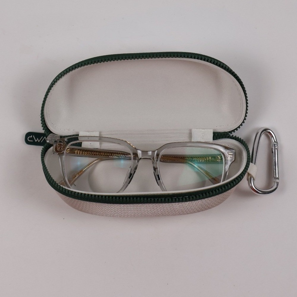 WMP Eyewear Fairway Collection Clear Grey Rectangular Glasses NWT